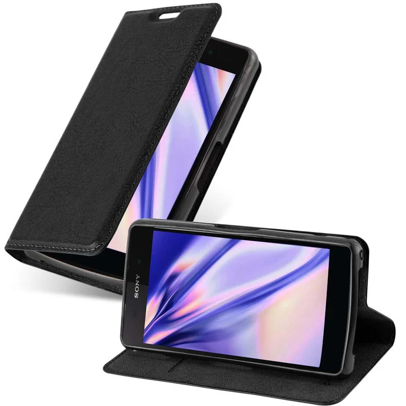 Cadorabo Hülle kompatibel mit Sony Xperia Z2 COMPACT Schutzhülle mit Magnetverschluss, Standfunktion und Kartenfach