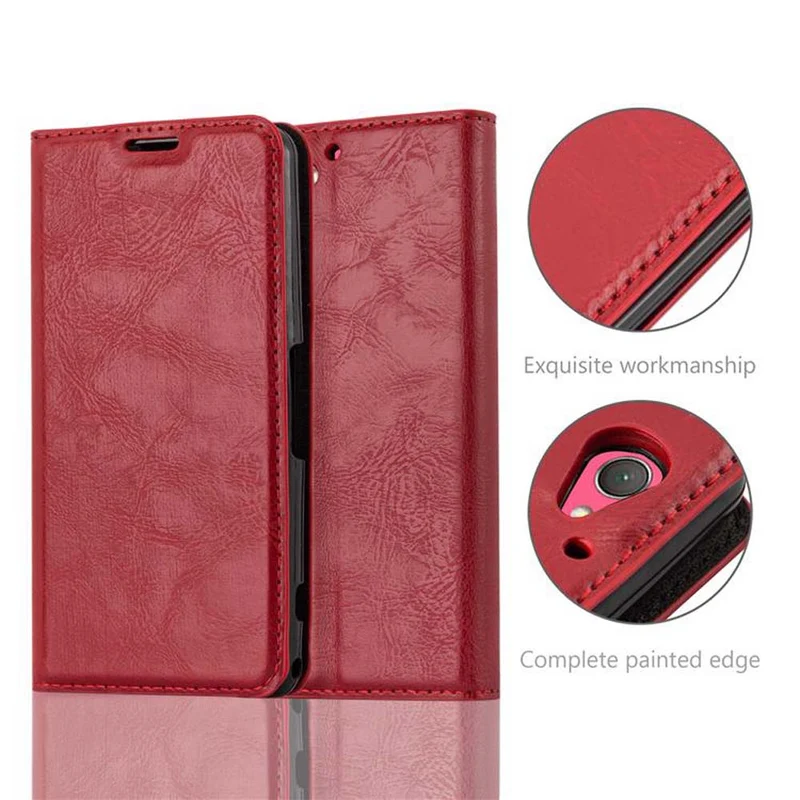 Cadorabo Hülle kompatibel mit Sony Xperia Z2 COMPACT Schutzhülle mit Magnetverschluss, Standfunktion und Kartenfach