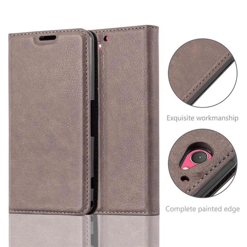 Cadorabo Hülle kompatibel mit Sony Xperia Z2 COMPACT Schutzhülle mit Magnetverschluss, Standfunktion und Kartenfach
