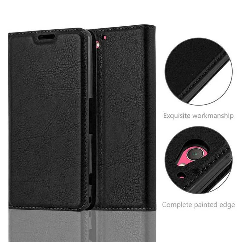Cadorabo Hülle kompatibel mit Sony Xperia Z2 COMPACT Schutzhülle mit Magnetverschluss, Standfunktion und Kartenfach