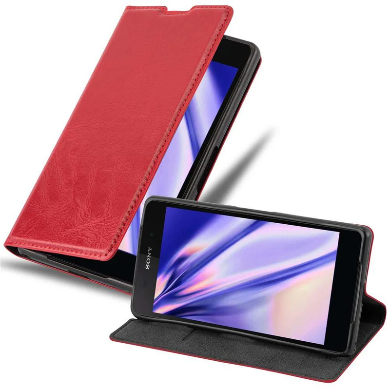 Cadorabo Hülle kompatibel mit Sony Xperia Z2 Schutzhülle mit Magnetverschluss, Standfunktion und Kartenfach
