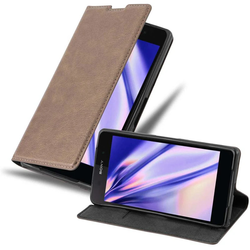 Cadorabo Hülle kompatibel mit Sony Xperia Z2 Schutzhülle mit Magnetverschluss, Standfunktion und Kartenfach