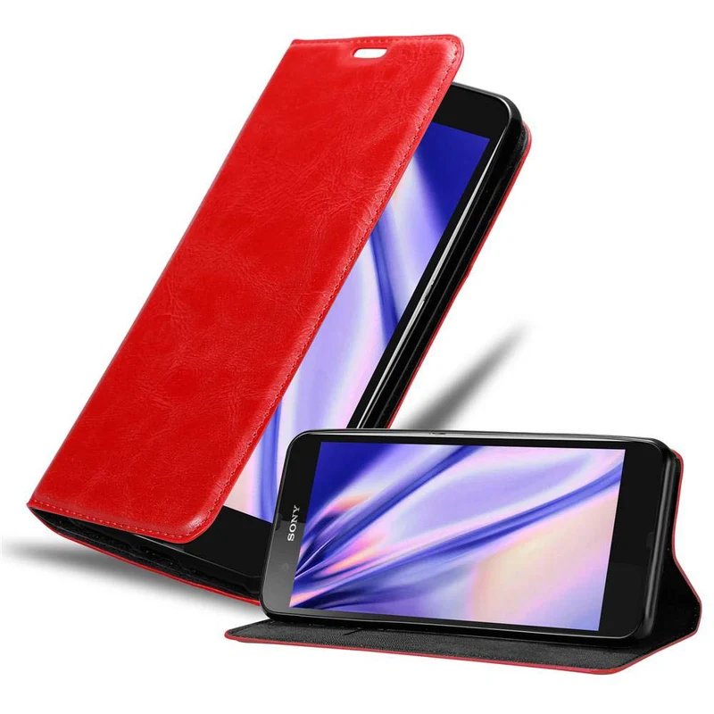 Cadorabo Hülle kompatibel mit Sony Xperia Z Schutzhülle mit Magnetverschluss, Standfunktion und Kartenfach