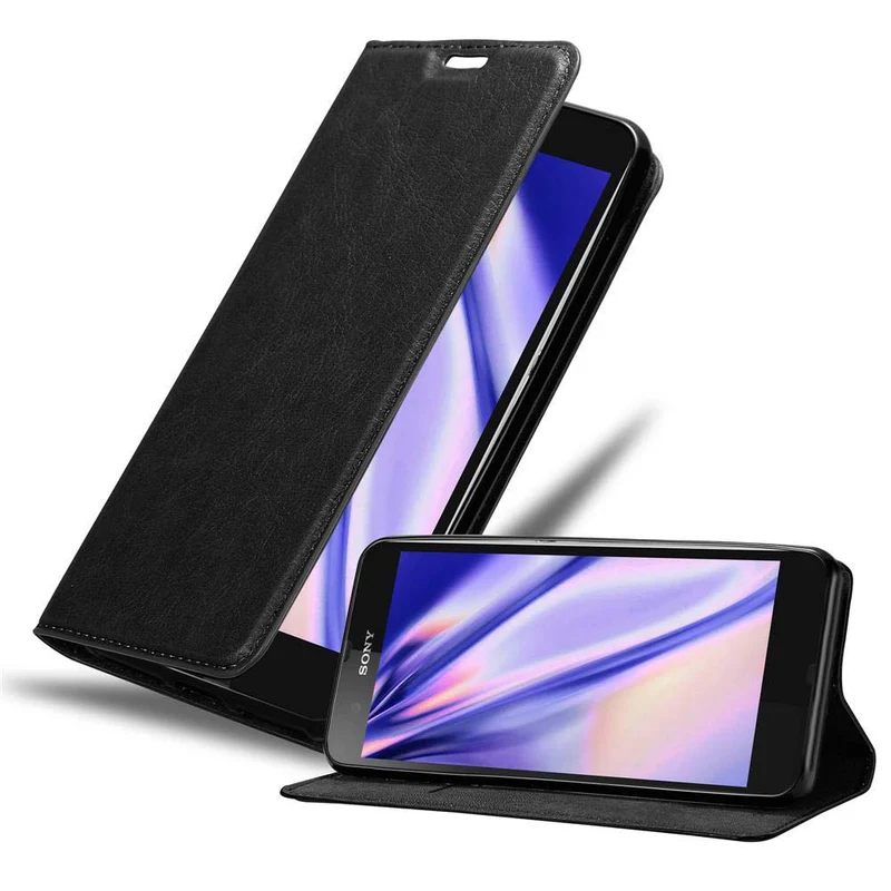 Cadorabo Hülle kompatibel mit Sony Xperia Z Schutzhülle mit Magnetverschluss, Standfunktion und Kartenfach