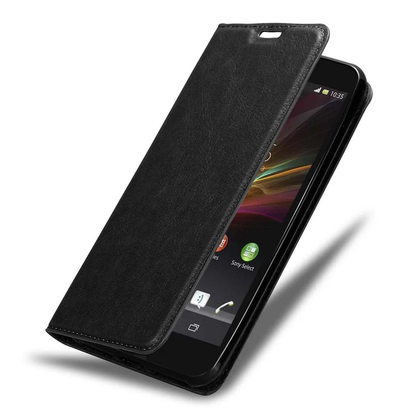 Cadorabo Hülle kompatibel mit Sony Xperia Z Schutzhülle mit Magnetverschluss, Standfunktion und Kartenfach