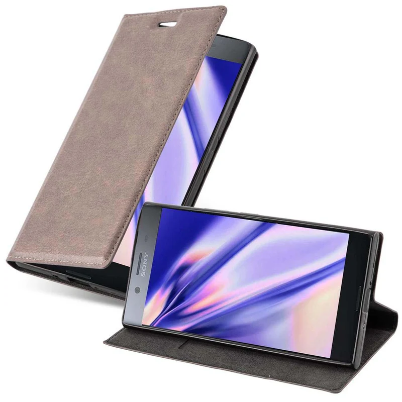 Cadorabo Hülle kompatibel mit Sony Xperia XZ1 COMPACT Schutzhülle mit Magnetverschluss, Standfunktion und Kartenfach
