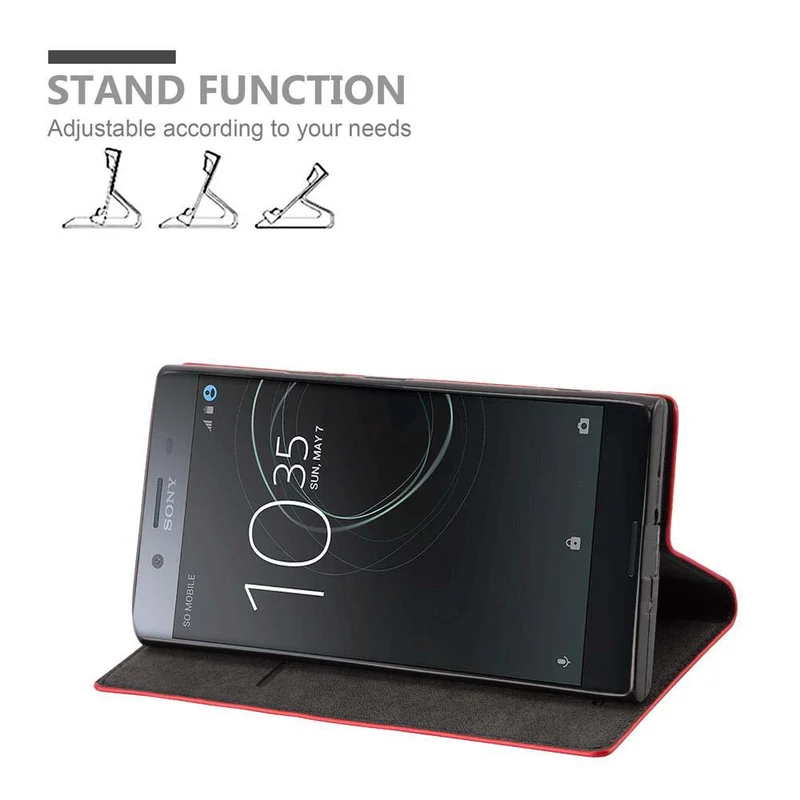 Cadorabo Hülle kompatibel mit Sony Xperia XZ1 COMPACT Schutzhülle mit Magnetverschluss, Standfunktion und Kartenfach