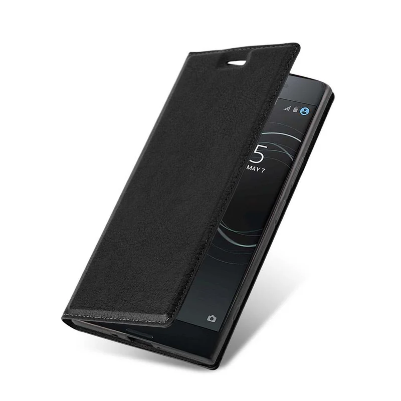 Cadorabo Hülle kompatibel mit Sony Xperia XZ1 COMPACT Schutzhülle mit Magnetverschluss, Standfunktion und Kartenfach
