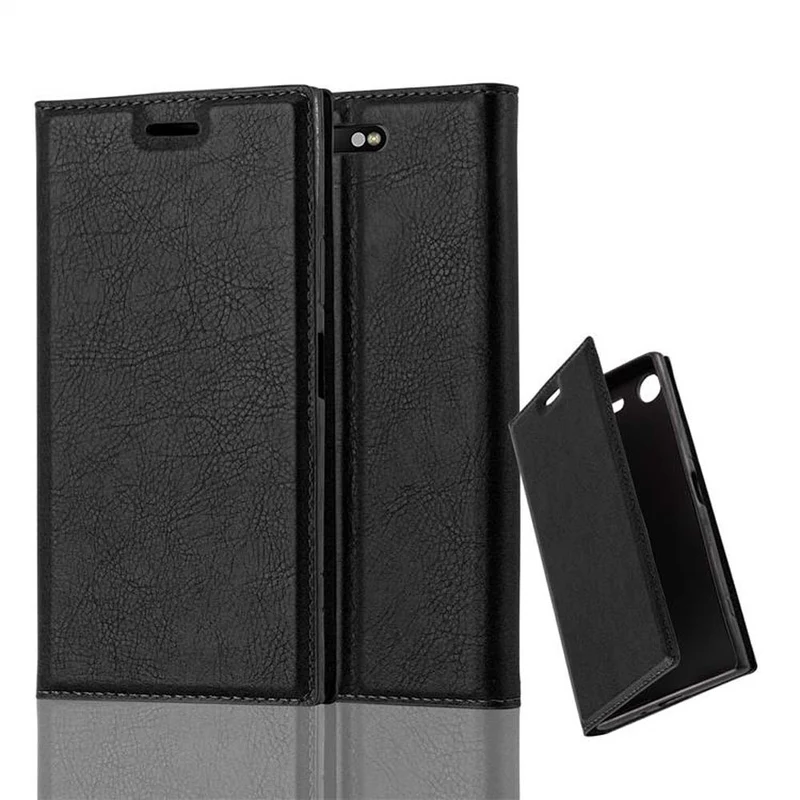 Cadorabo Hülle kompatibel mit Sony Xperia XZ1 Schutzhülle mit Magnetverschluss, Standfunktion und Kartenfach