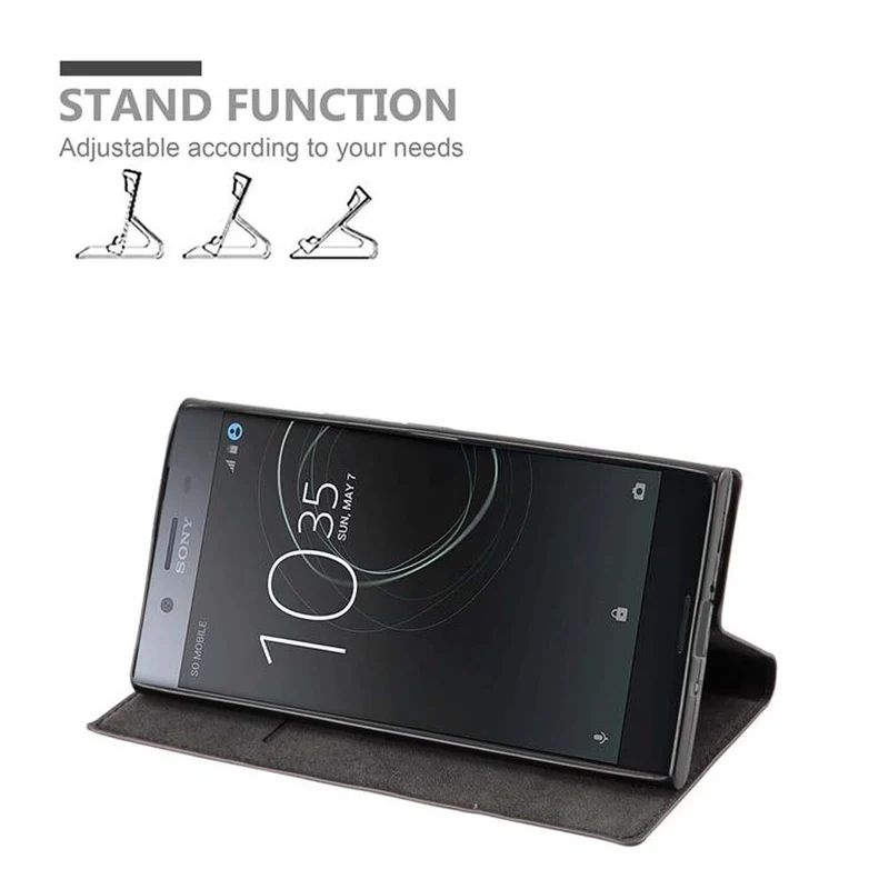 Cadorabo Hülle kompatibel mit Sony Xperia XZ PREMIUM Schutzhülle mit Magnetverschluss, Standfunktion und Kartenfach
