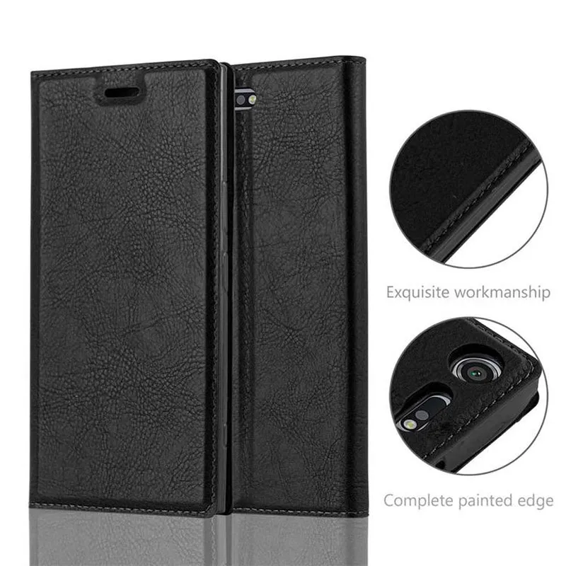 Cadorabo Hülle kompatibel mit Sony Xperia XZ PREMIUM Schutzhülle mit Magnetverschluss, Standfunktion und Kartenfach