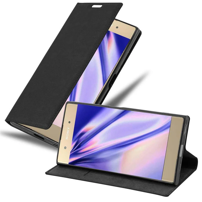 Cadorabo Hülle kompatibel mit Sony Xperia XA1 PLUS Schutzhülle mit Magnetverschluss, Standfunktion und Kartenfach