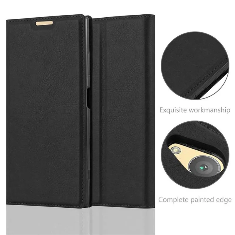 Cadorabo Hülle kompatibel mit Sony Xperia XA1 PLUS Schutzhülle mit Magnetverschluss, Standfunktion und Kartenfach