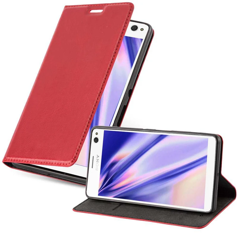 Cadorabo Hülle kompatibel mit Sony Xperia C4 Schutzhülle mit Magnetverschluss, Standfunktion und Kartenfach
