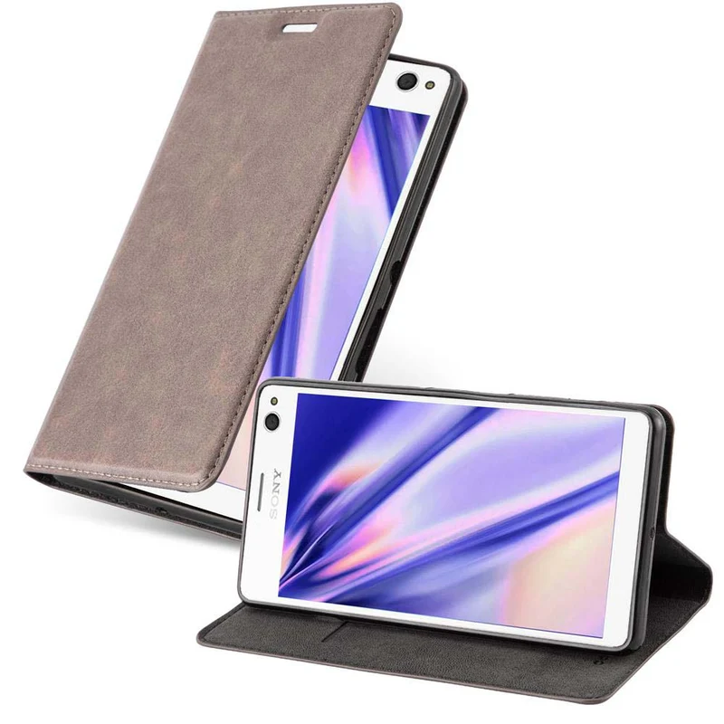 Cadorabo Hülle kompatibel mit Sony Xperia C4 Schutzhülle mit Magnetverschluss, Standfunktion und Kartenfach
