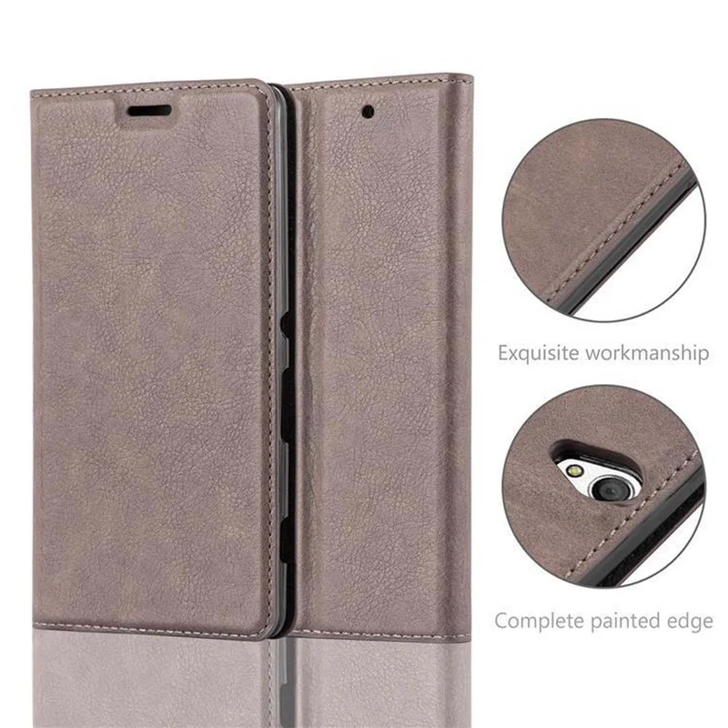 Cadorabo Hülle kompatibel mit Sony Xperia C4 Schutzhülle mit Magnetverschluss, Standfunktion und Kartenfach