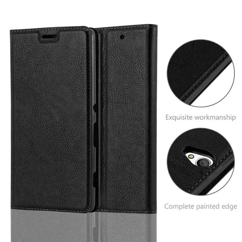 Cadorabo Hülle kompatibel mit Sony Xperia C4 Schutzhülle mit Magnetverschluss, Standfunktion und Kartenfach