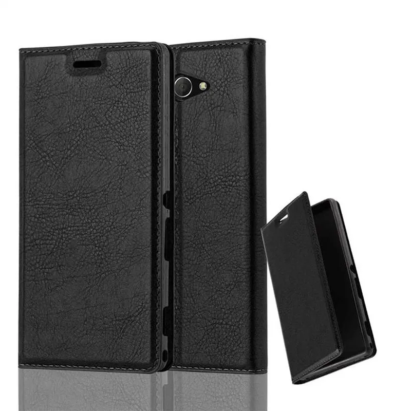 Cadorabo Hülle kompatibel mit Sony Xperia M2 / M2 AQUA Schutzhülle mit Magnetverschluss, Standfunktion und Kartenfach
