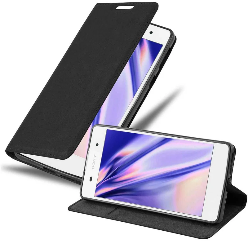 Cadorabo Hülle kompatibel mit Sony Xperia E5 Schutzhülle mit Magnetverschluss, Standfunktion und Kartenfach