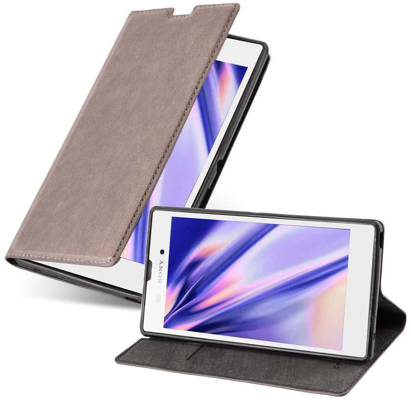 Cadorabo Hülle kompatibel mit Sony Xperia T3 Schutzhülle mit Magnetverschluss, Standfunktion und Kartenfach