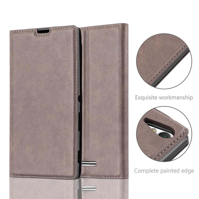 Cadorabo Hülle kompatibel mit Sony Xperia T3 Schutzhülle mit Magnetverschluss, Standfunktion und Kartenfach