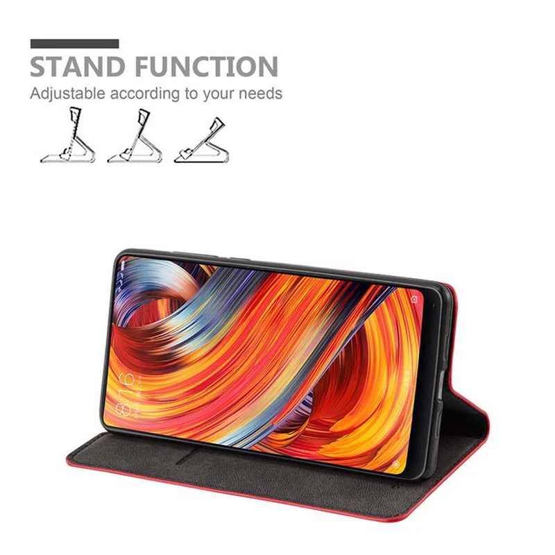 Cadorabo Hülle kompatibel mit Xiaomi Mi MIX 2 Schutzhülle mit Magnetverschluss, Standfunktion und Kartenfach