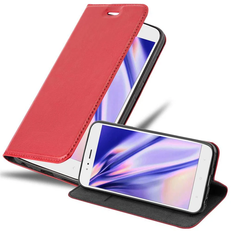 Cadorabo Hülle kompatibel mit Xiaomi Mi A1 / Mi 5X Schutzhülle mit Magnetverschluss, Standfunktion und Kartenfach