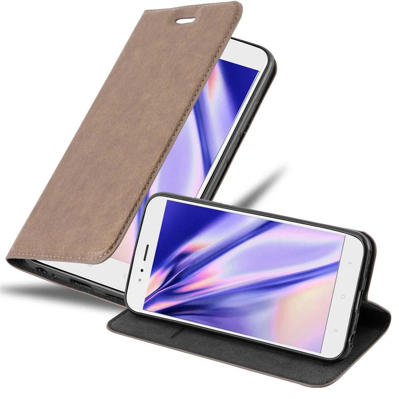 Cadorabo Hülle kompatibel mit Xiaomi Mi A1 / Mi 5X Schutzhülle mit Magnetverschluss, Standfunktion und Kartenfach