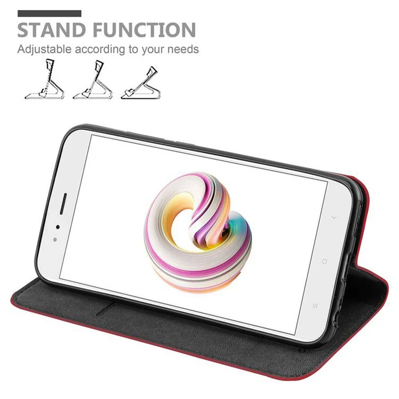 Cadorabo Hülle kompatibel mit Xiaomi Mi A1 / Mi 5X Schutzhülle mit Magnetverschluss, Standfunktion und Kartenfach