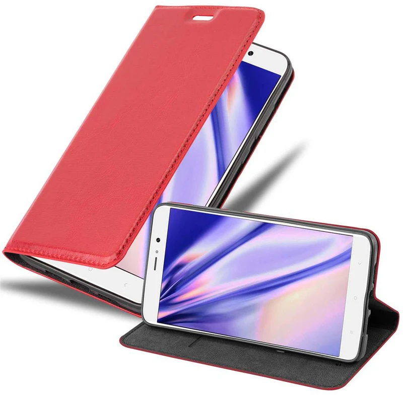 Cadorabo Hülle kompatibel mit Xiaomi Mi 5s PLUS Schutzhülle mit Magnetverschluss, Standfunktion und Kartenfach
