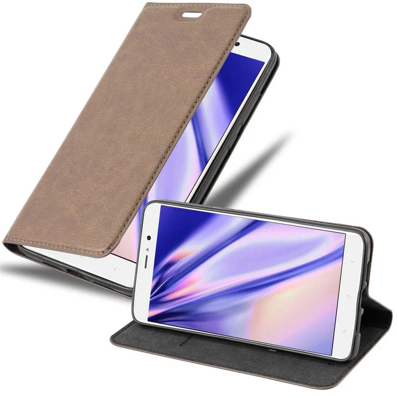 Cadorabo Hülle kompatibel mit Xiaomi Mi 5s PLUS Schutzhülle mit Magnetverschluss, Standfunktion und Kartenfach