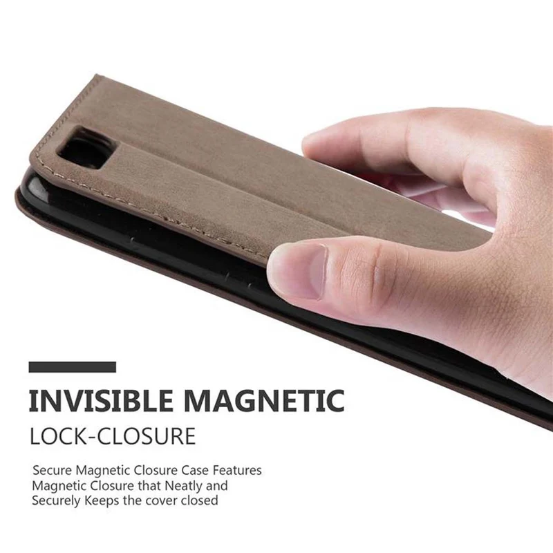 Cadorabo Hülle kompatibel mit Xiaomi Mi 6 Schutzhülle mit Magnetverschluss, Standfunktion und Kartenfach