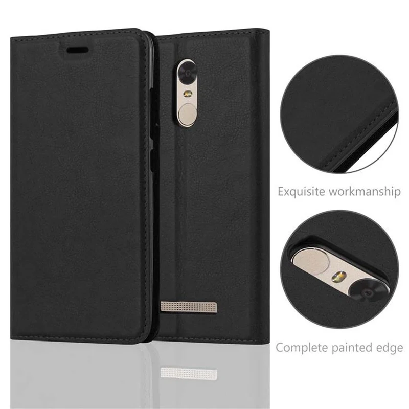 Cadorabo Hülle kompatibel mit Xiaomi RedMi NOTE 3 Schutzhülle mit Magnetverschluss, Standfunktion und Kartenfach
