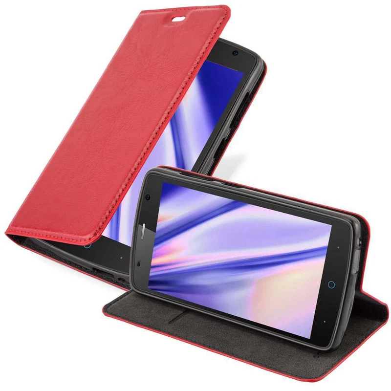 Cadorabo Hülle kompatibel mit ZTE Blade L5 PLUS Schutzhülle mit Magnetverschluss, Standfunktion und Kartenfach
