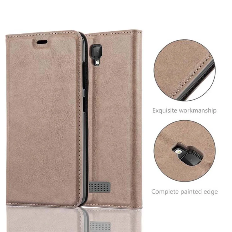 Cadorabo Hülle kompatibel mit ZTE Blade L5 Schutzhülle mit Magnetverschluss, Standfunktion und Kartenfach