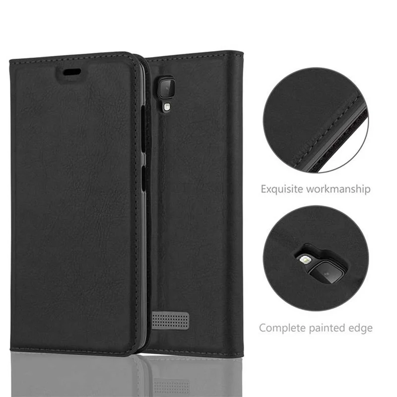Cadorabo Hülle kompatibel mit ZTE Blade L5 Schutzhülle mit Magnetverschluss, Standfunktion und Kartenfach