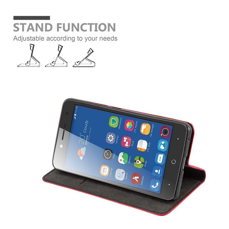 Cadorabo Hülle kompatibel mit ZTE Blade L7 Schutzhülle mit Magnetverschluss, Standfunktion und Kartenfach