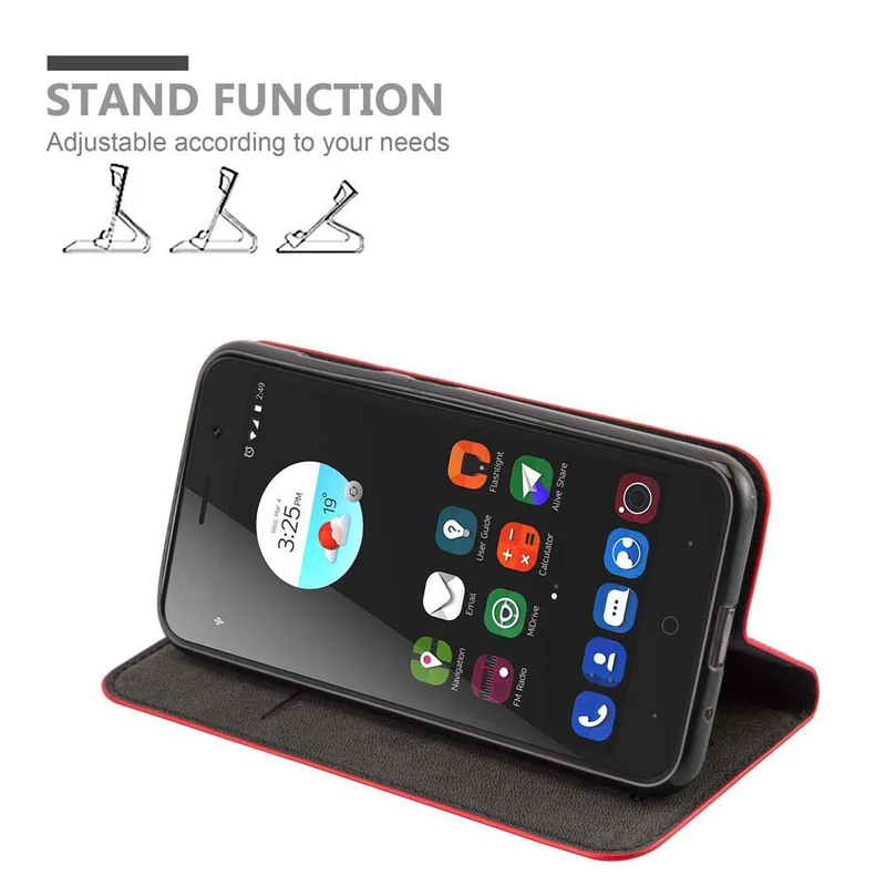 Cadorabo Hülle kompatibel mit ZTE Blade A520 Schutzhülle mit Magnetverschluss, Standfunktion und Kartenfach