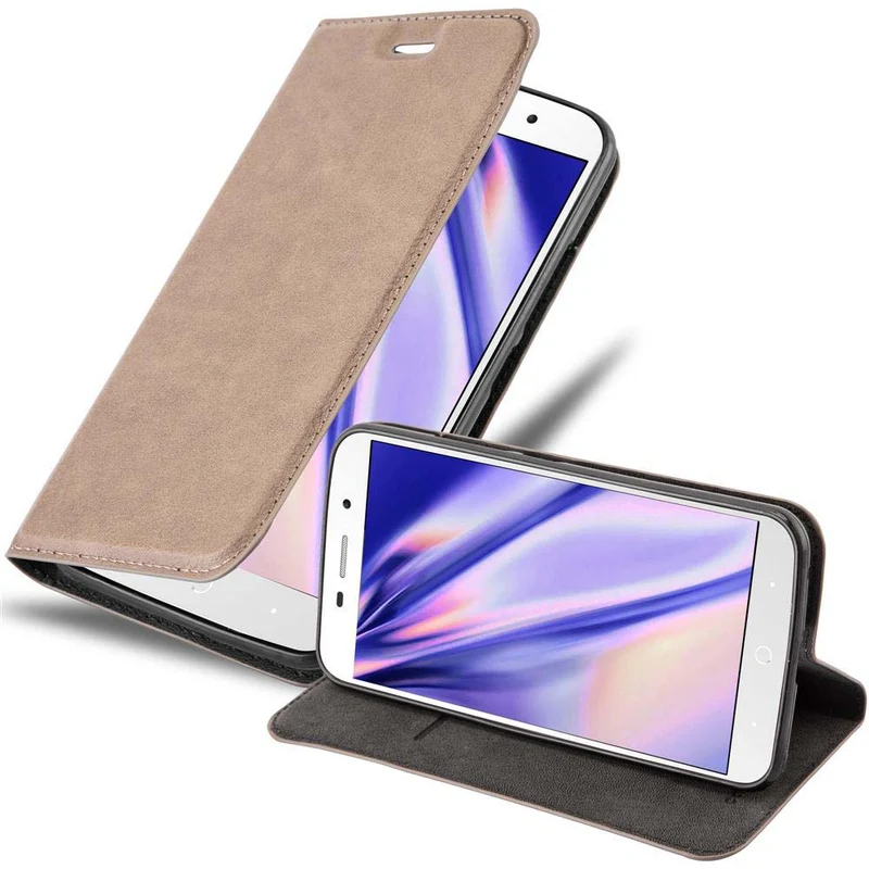 Cadorabo Hülle kompatibel mit ZTE Blade A602 Schutzhülle mit Magnetverschluss, Standfunktion und Kartenfach