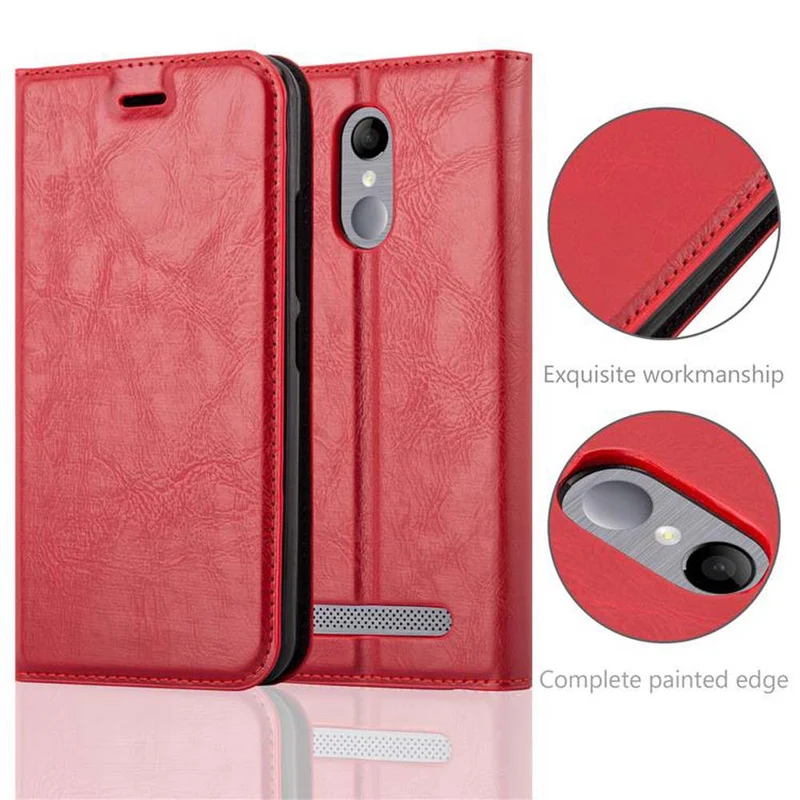 Cadorabo Hülle kompatibel mit ZTE Blade A602 Schutzhülle mit Magnetverschluss, Standfunktion und Kartenfach