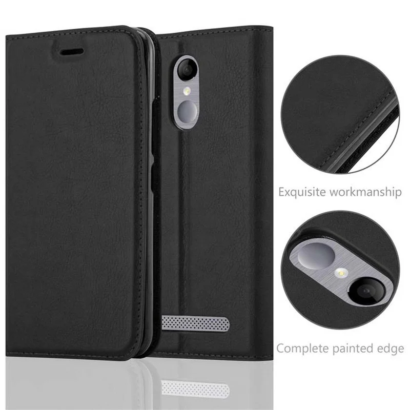 Cadorabo Hülle kompatibel mit ZTE Blade A602 Schutzhülle mit Magnetverschluss, Standfunktion und Kartenfach