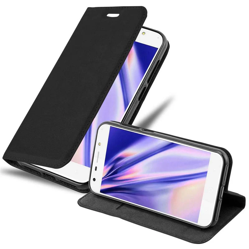 Cadorabo Hülle kompatibel mit ZTE Blade A6 Schutzhülle mit Magnetverschluss, Standfunktion und Kartenfach