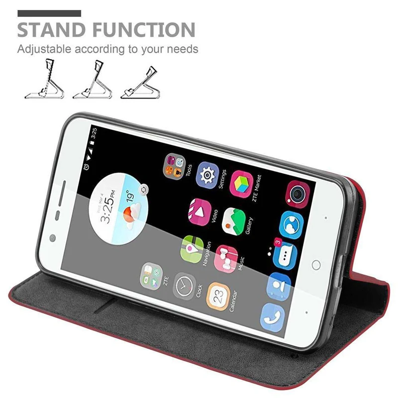 Cadorabo Hülle kompatibel mit ZTE Blade V8 MINI Schutzhülle mit Magnetverschluss, Standfunktion und Kartenfach