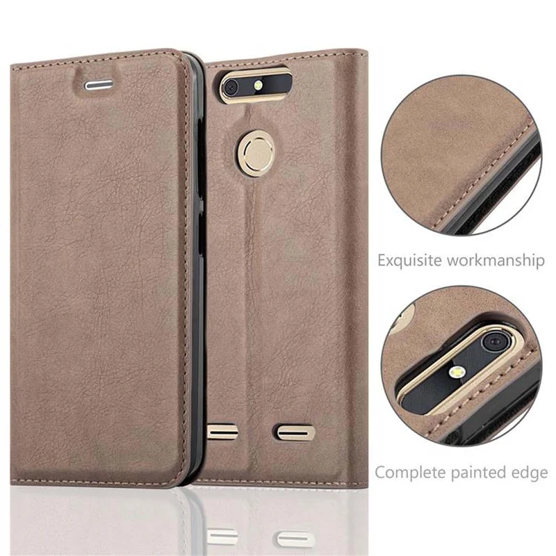Cadorabo Hülle kompatibel mit ZTE Blade V8 MINI Schutzhülle mit Magnetverschluss, Standfunktion und Kartenfach