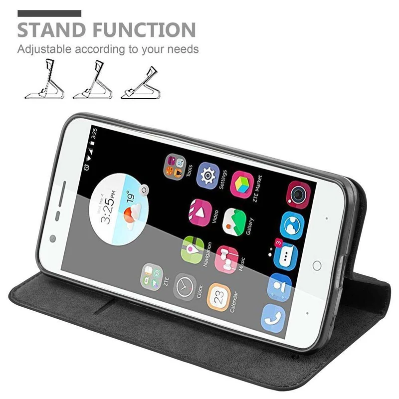 Cadorabo Hülle kompatibel mit ZTE Blade V8 MINI Schutzhülle mit Magnetverschluss, Standfunktion und Kartenfach