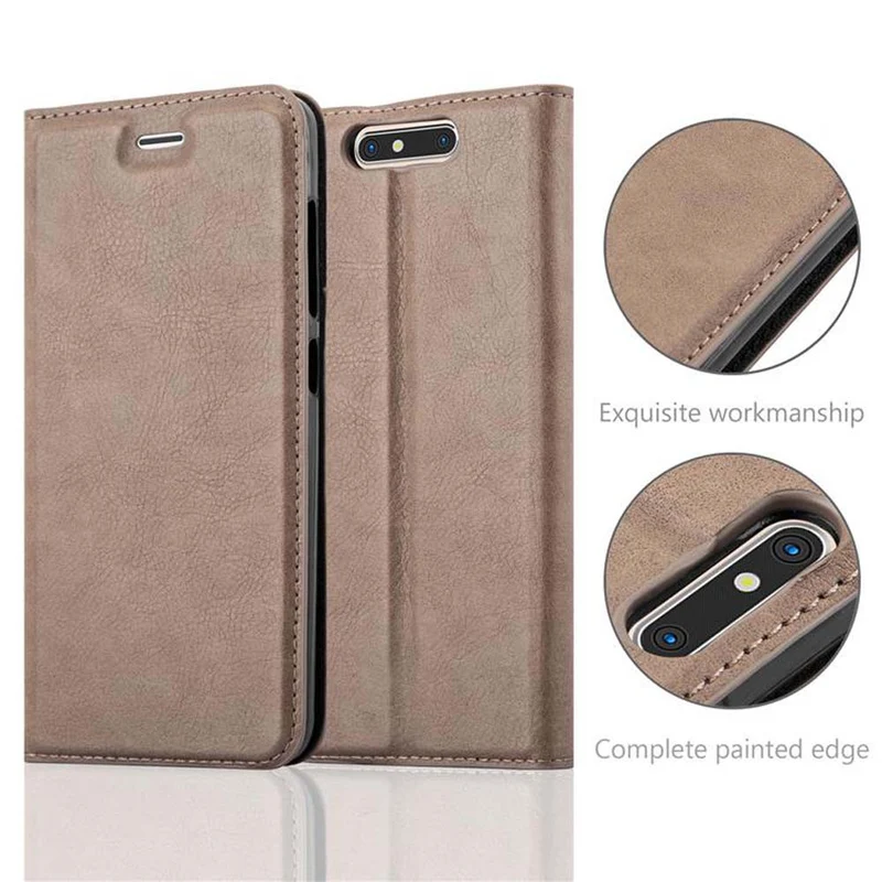 Cadorabo Hülle kompatibel mit ZTE Blade V8 Schutzhülle mit Magnetverschluss, Standfunktion und Kartenfach