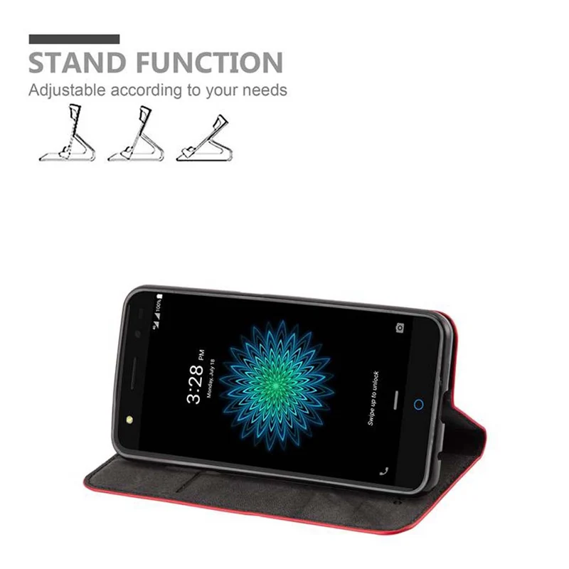 Cadorabo Hülle kompatibel mit ZTE Blade V7 LITE Schutzhülle mit Magnetverschluss, Standfunktion und Kartenfach
