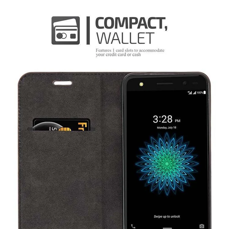 Cadorabo Hülle kompatibel mit ZTE Blade V7 LITE Schutzhülle mit Magnetverschluss, Standfunktion und Kartenfach