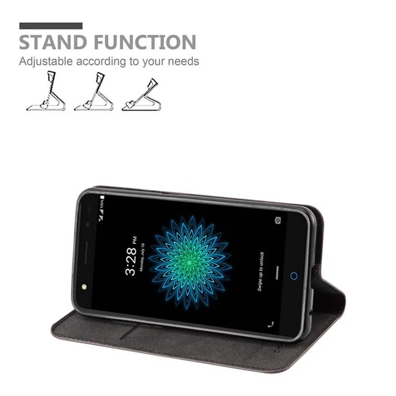 Cadorabo Hülle kompatibel mit ZTE Blade V7 LITE Schutzhülle mit Magnetverschluss, Standfunktion und Kartenfach