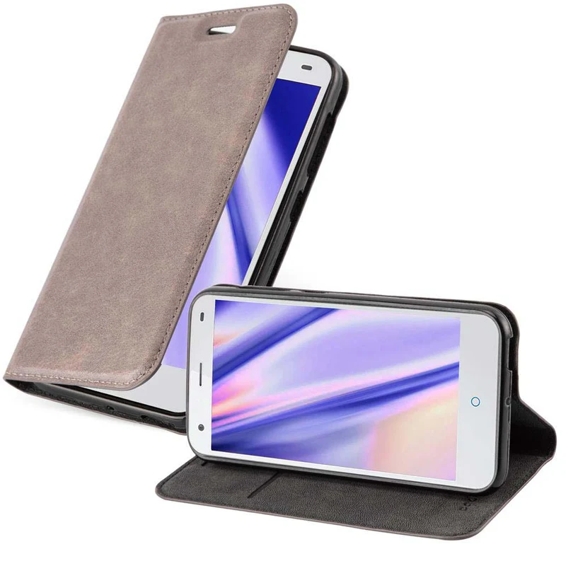 Cadorabo Hülle kompatibel mit ZTE Blade S6 Schutzhülle mit Magnetverschluss, Standfunktion und Kartenfach